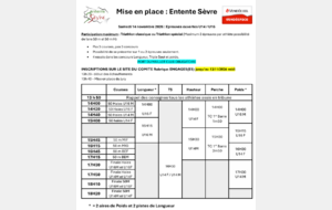 Epreuves ouvertes U14/U16