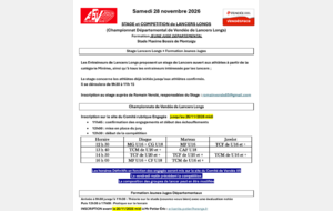 Stage et Compétition de Lancers Longs + Formation Jeune Juge